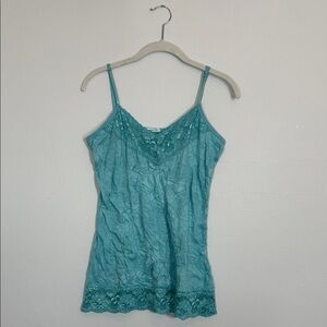 Maurices Teal Lace-Trim Camisole